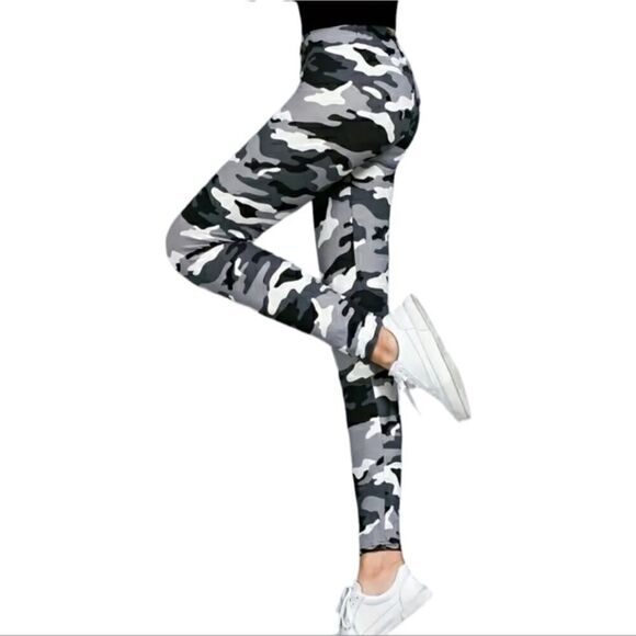 Leggings Camouflage Tracksuit High Waist Casual Leggings - Picture 5 of 9